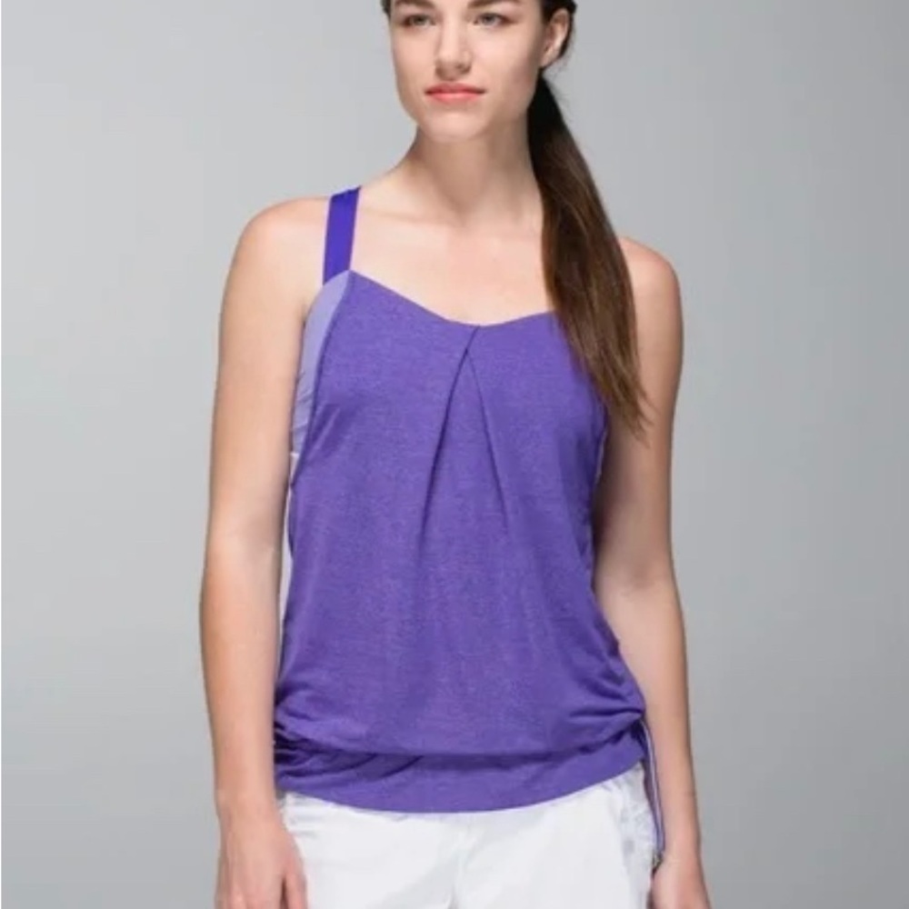 Lululemon Womens restless activewear tank top purple Sz 6